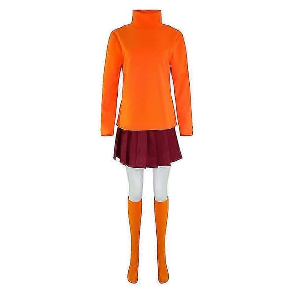 Scooby-doo Velma Cosplay Halloween-asu - KYLLÄ L