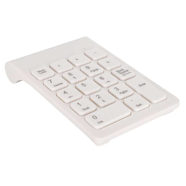 Minitangentbord Trådlöst numeriskt tangentbord 2,4G USB Ergonomisk lättvikts PC DatortillbehörVit ++
