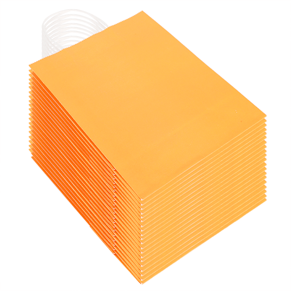 Øko-venlig Bærbar Kraftpapirpose Shop Tøjemballage Gavepose (M 21 x 11 x 27,5 cm) Orange