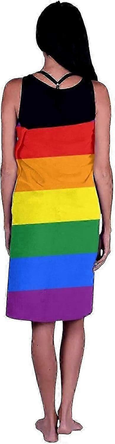 Mikrofiber badehåndklæde stort, regnbueflag LGBTQ Pride badehåndklæde til kvinder, stort badehåndklæde til voksne, badehåndklæde til rejser