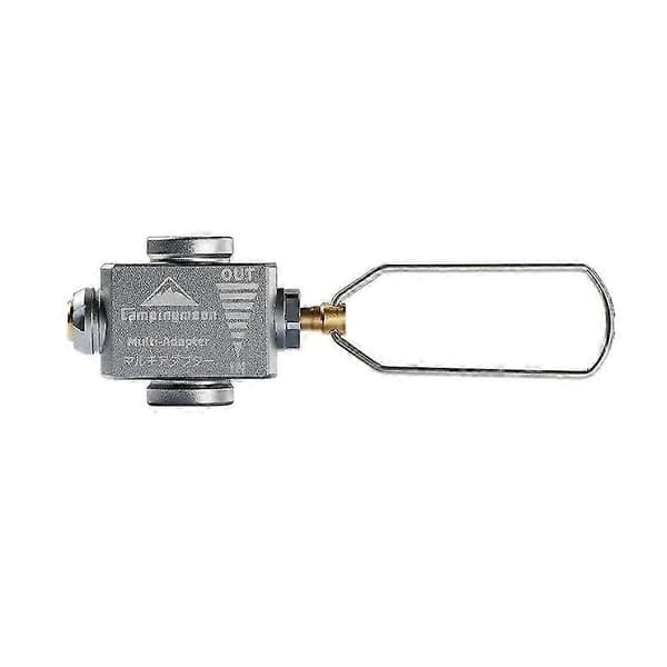 Camping Gas Saver Plus Gaskonverterer Vekselstrømspåfyldning Flad Tank Konverteringsadapter Campinggasadapter Ventil Sort