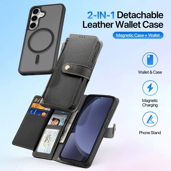 DUX DUCIS Galaxy S25 2-i-1 Magnetisk Etui La Series Sort_max