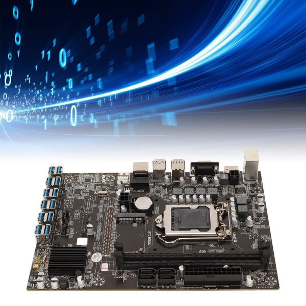 TIMH Mining Mainboard 12 USB3.0 til PCIE-porte LGA1151 Interface Dual Channel 2 DDR4 DIMM 4Pin 24Pin PC Bundkort