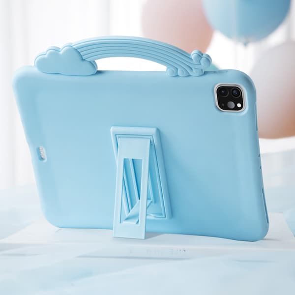 Rainbow Bridge Protective Case for iPad 5th/6th Generation (2017/2018 Models), Soft and Shockproof Cover, Built-in Stand.