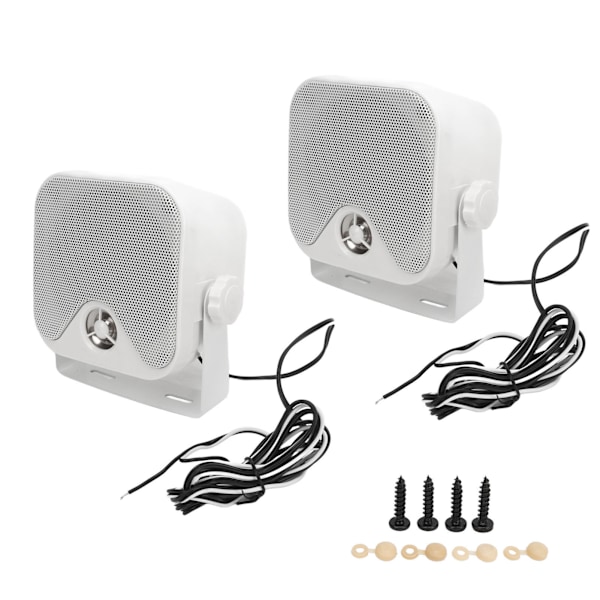 1 Par 4 tommers Marine Bokshøyttalere 100W Heavy Duty Vanntette Utendørs Lydanlegg for ATV UTV Traktor Lastebil