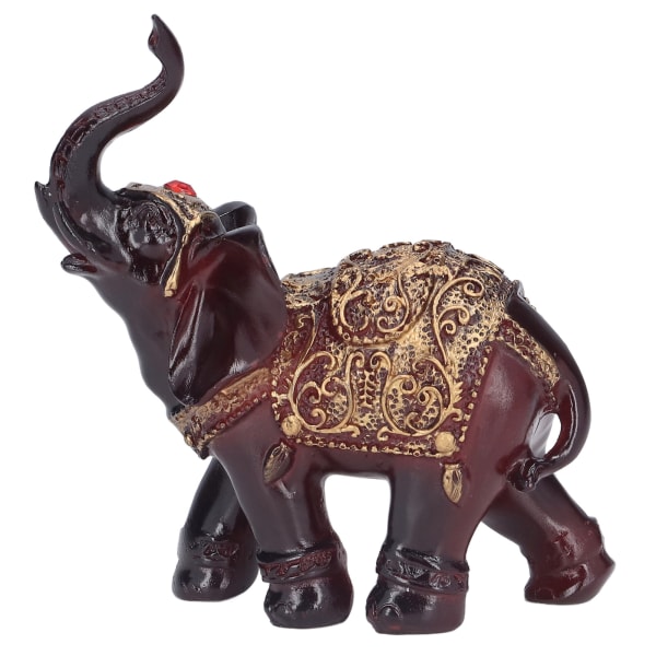 Elefantfigurer Hållbar harts Delikat struktur Retrostil symboliserar power Lycka till Välstånd Elefantstaty/