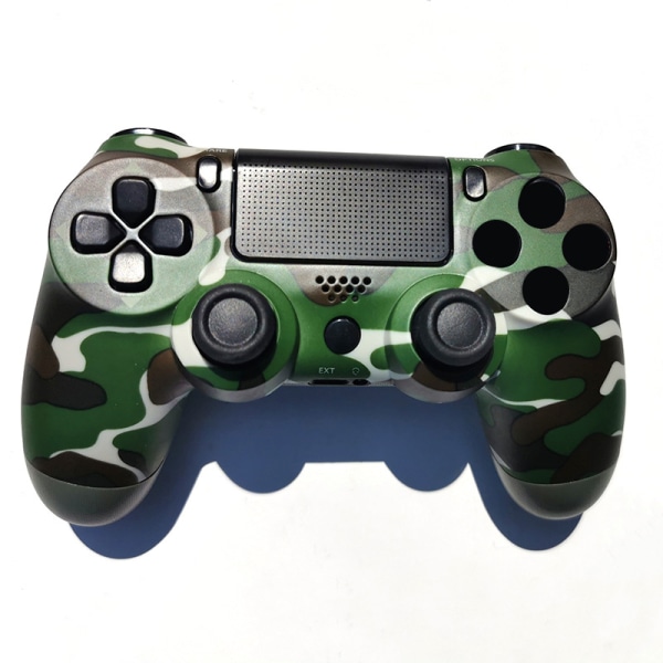 Lämplig för PS4 trådlös Bluetooth spelkontroller P4 trådlös handkontroll med sexaxligt gyroskop vibrationsfunktion P4-spelkontroller camouflage green