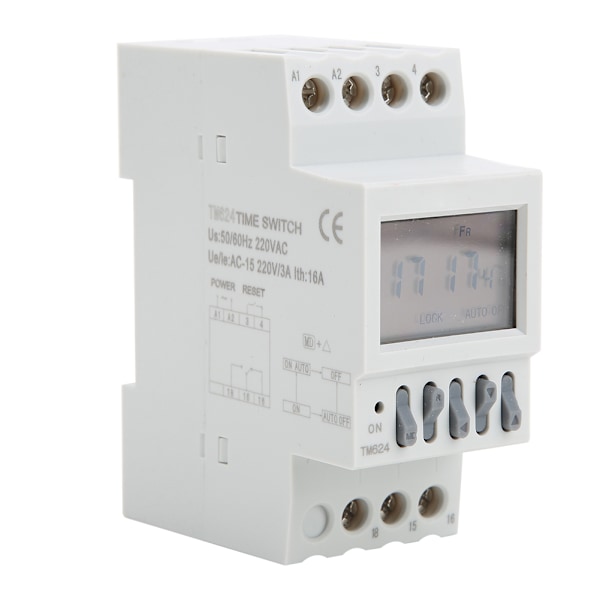 TM624 Digital Timer Strømbryder Timer 40-Grupper Tidsstyret Ringer DIN-Skinnemontering 220V