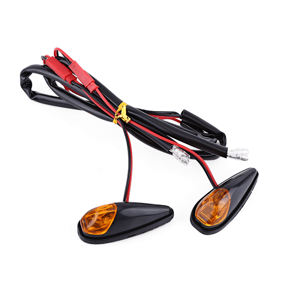 2 st LED-blinkers för motorcykel, infällda, blinkande lampa, bärnstensfärgade