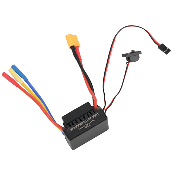 60A Vandtæt Børsteløs ESC Elektrisk Hastighedskontrol til SCX10 1/10 RC Bil ModelXT60