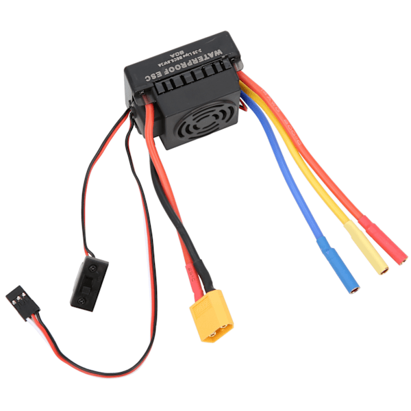 60A Vandtæt Børsteløs ESC Elektrisk Hastighedskontrol til SCX10 1/10 RC Bil ModelXT60
