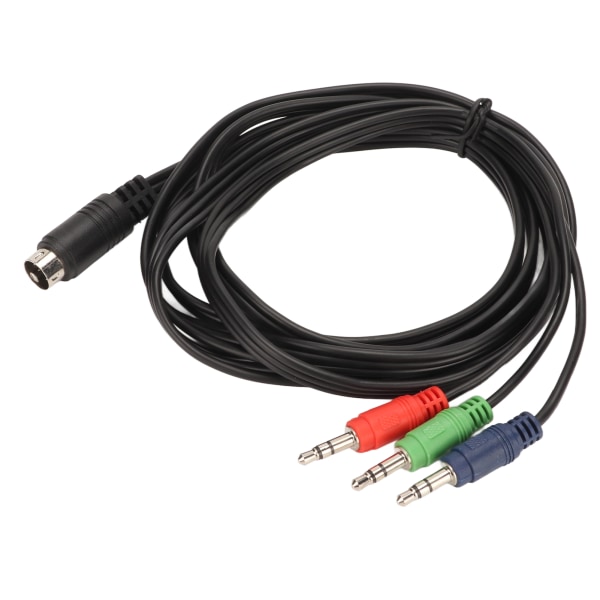 TIMH Mini DIN til 3 DC 3,5 mm kabel 9-pinners Plug and Play lydadapterledning for høyttalerforsterker musikkinstrument