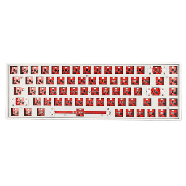 68-tangenters Mekaniskt Tangentbord DIY-kit med RGB 5V DC-stöd Trådlöst 2.4G Typ C Trådbundet Bluetooth 3.0 5.0 Hot Swap Tangentbord för IOS Vit
