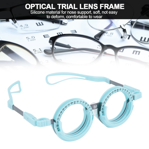 Profesjonell justerbar brilleoptometriramme Optisk testlinseramme BrilletilbehørPD:56mm/2.2inch ++/