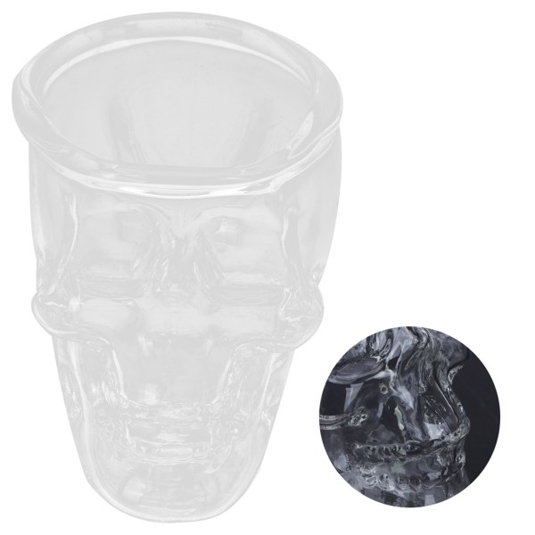 TIMH Glass Cup Innovativ Transparent SkullHead Cup Glas Ware Dryckesartiklar för vincocktail