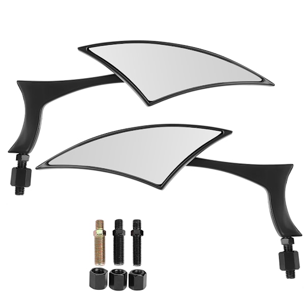 2 stk. 8 mm/10 mm sidespejl Universal stangende Trekant bakspejl Montering af motorcykel