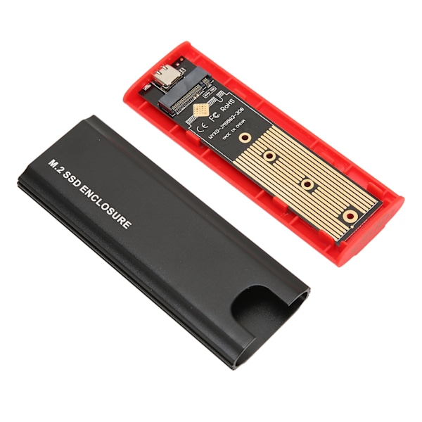 M.2 NVME SSD Kabinet 10 Gbps Højhastighedsoverførsel PCIe NVMe m Nøgle M.2 SSD Kabinet Adapter Sort