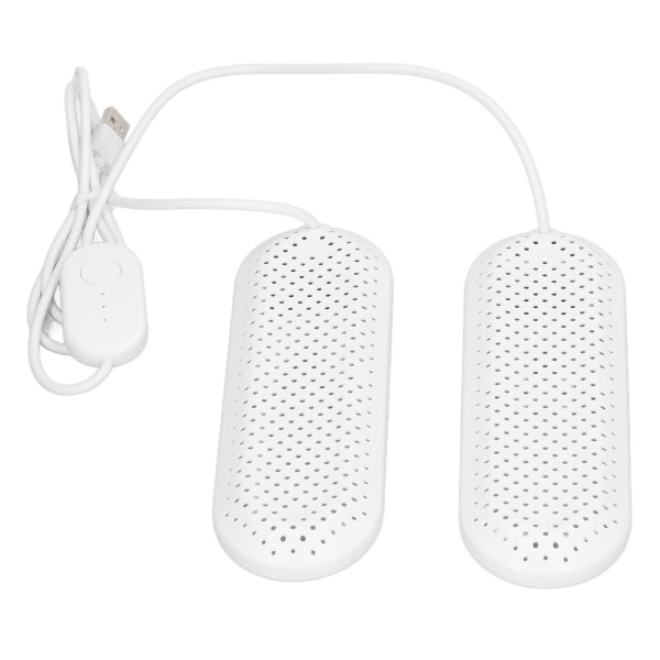 Kotitalouden USB kenkäkuivain opiskelija-asuntolassa aikuisten hajunpoistava saappaiden kenkien kuivausrumpu ajastimella valkoinen /