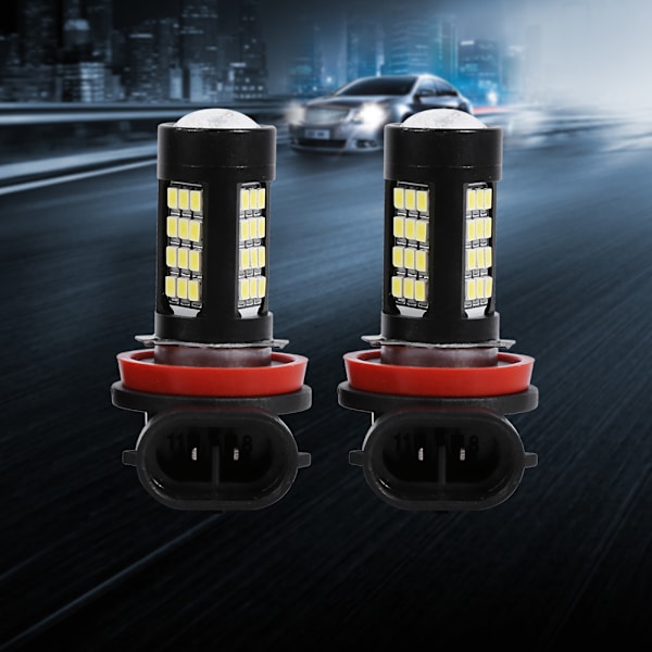 2x H11/H8 42 SMD LED Hvit 2835 Canbus Feilfri Frontlys Tåkelys Pære