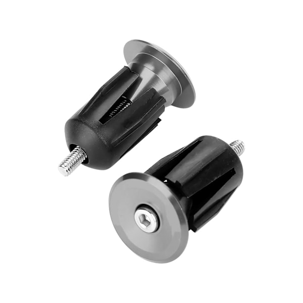 1 Par Aluminium Alloy Cykel Styrstang Greb Bar End Plug Cap Dele (Titanium Farve)