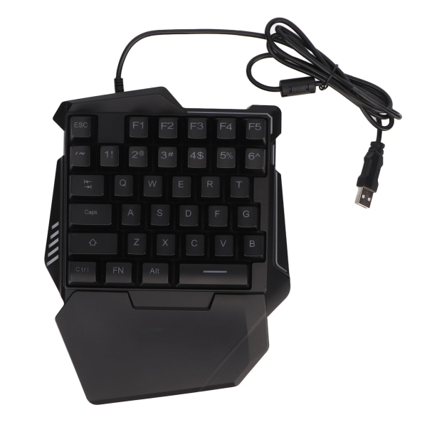 One-handed gaming tastatur 35 taster Farverigt baggrundslys Professionel USB-interface Ergonomisk RGB-tastatur til pc ++