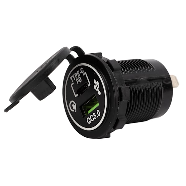 【BEMS】Modifierad billaddare TPYE C+QC3.0 Snabbladdning Dual Port Output High Current Full Protocol