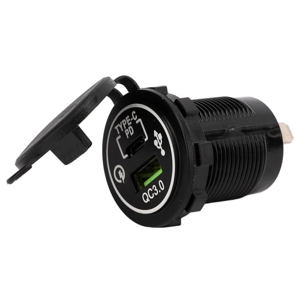 Modifierad billaddare TPYE C+QC3.0 Snabbladdning Dual Port Output High Current Full Protocol