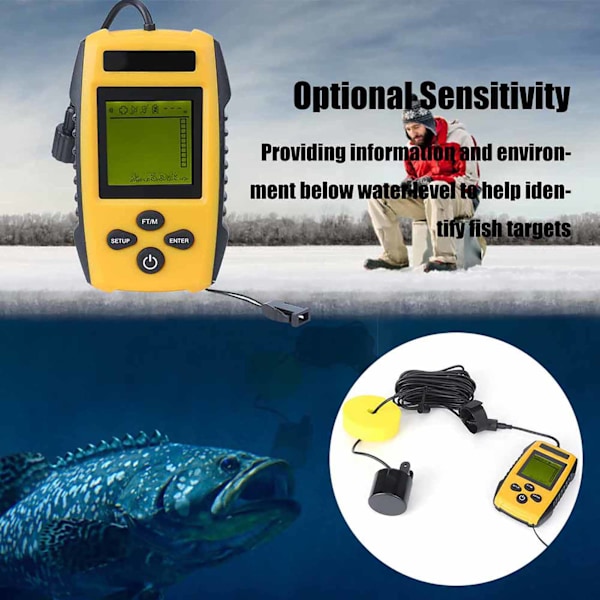 TL88E Bärbar Fiskeutrustning Sonar Sensor Fishfinder Ekolod Fiskefinder Tillbehör