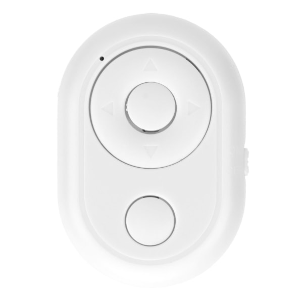 Kamerafjernkontroll Trådløs Bluetooth mobiltelefonutløser Fjernkontroll Selfieknapp Klikker Hvit /