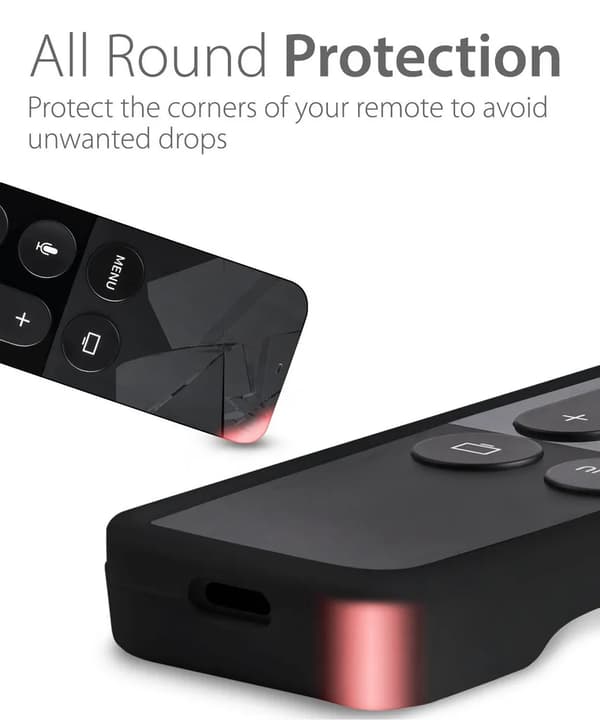 【BEMS】Apple TV 4/5 fjernkontrollbeskyttelse svart