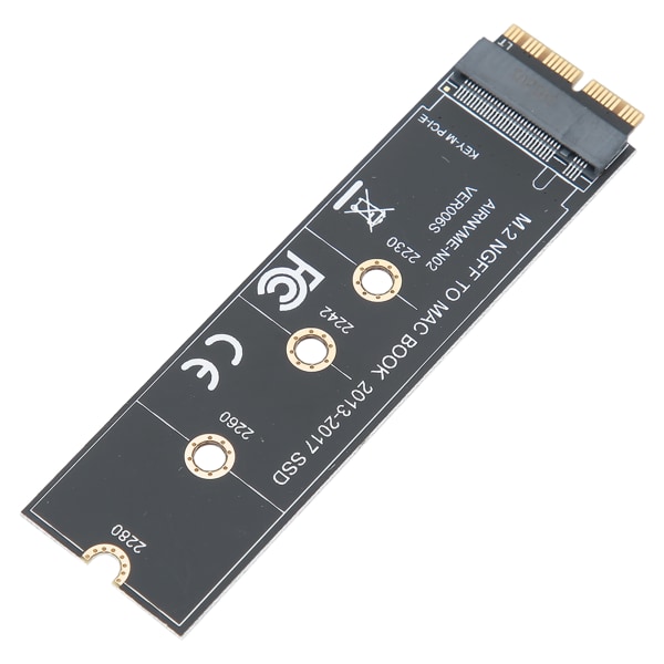 Sovitinkortti Musta ABS Solid-State Drive Macbook Airille vuosille 2013-2017 M.2 NVME PCIE3.0++