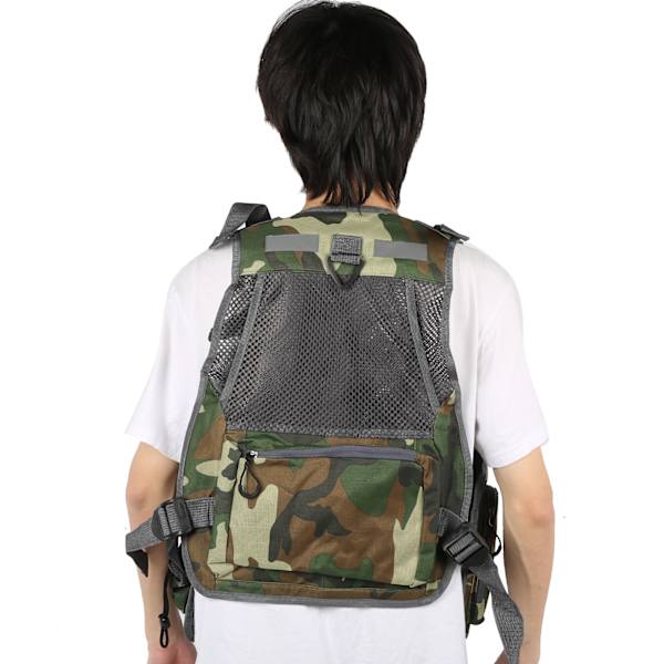Udendørs Multifunktionel Jakke Jagt Fiske Rejse Camouflage Vest med Lommer