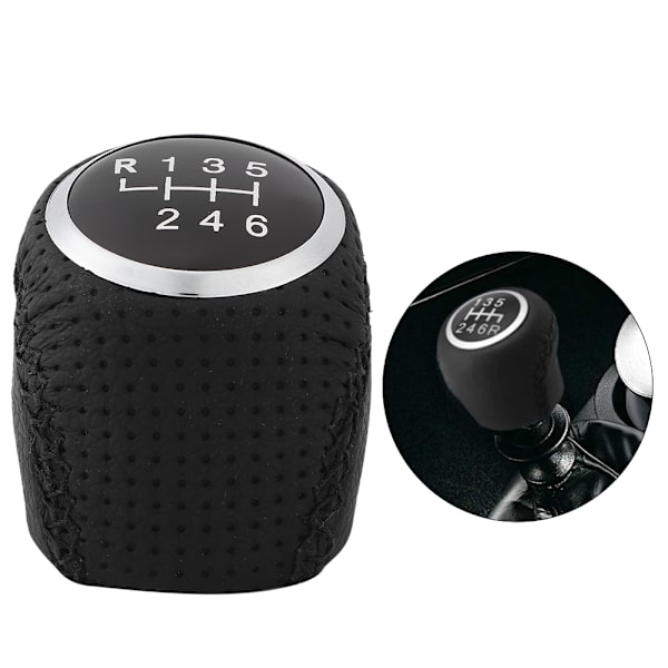 Växelspak för bil Handbollsspak PU-läderbyte Passar för Peugeot BoxerBlack 6 Speed