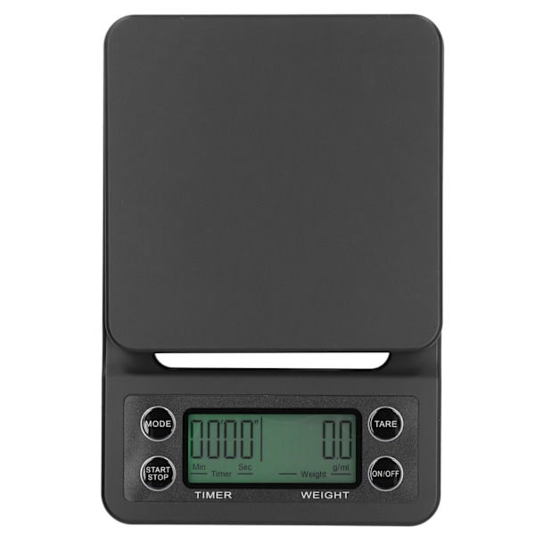 Multifunktionell LCD Digital Kökskaffevåg - 3kg/0.1g Noggrannhet med Timer