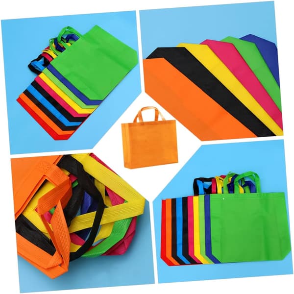21 stk. non-woven indkøbsposer, bærbare indkøbsposer, kompatible med tøj- og pakkedesign