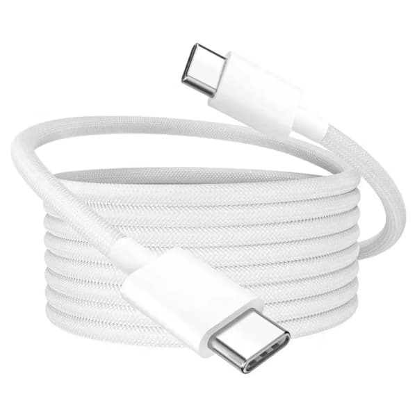 【BEMS】USB-C Cable 2m – USB C to USB C Cable Nylon Braided Compatible with iPhone 17/16/15, iPad, MacBook, Compatible with Samsung