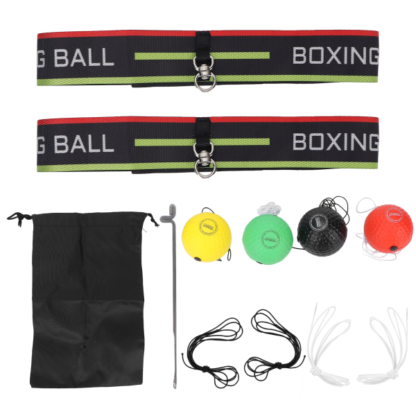 TIMH Bokserefleksball for justerbart pannebånd Refleksballsett for hånd-øyekoordinasjonstrening