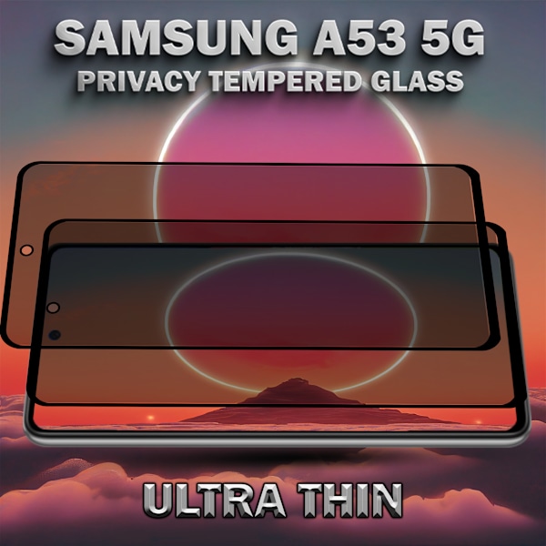 【BEMS】2-Pack Privacy Screen Protector Compatible with Samsung A53 (5G) - Tempered Glass 9H - Super Quality 3D