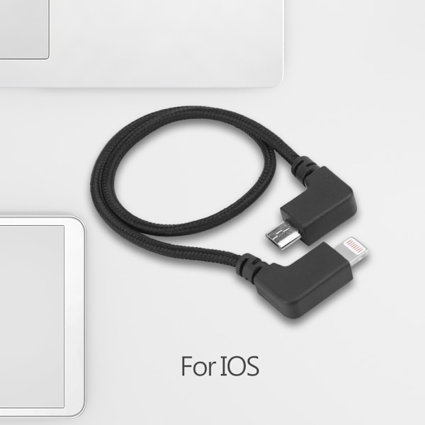RC-linjekabel Micro USB til Drone-fjernkontroll for DJI MAVIC PRO/AIR/SPARK (for IOS)