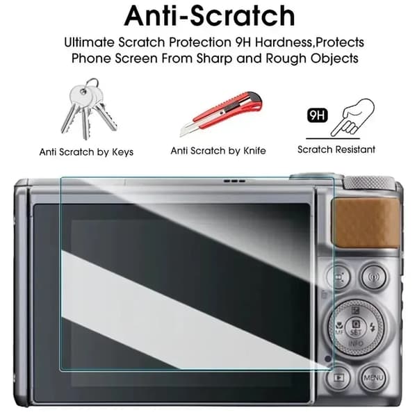 【BEMS】Tempered Glass Screen Protector, Shatterproof and Arc Resistant, Compatible with Canon Powershot Sx730Hs/Sx740Hs 5pcs