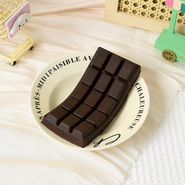 Ultra långsamt stigande PU Squishy Chokladkaka Mjuk Realistisk[BEMS]