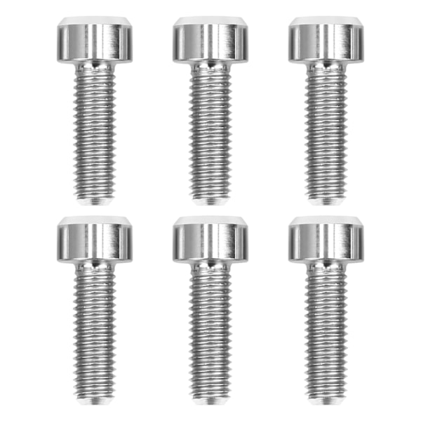 TC4 6 stk/boks Styrestangsskruer Fjellsykkel Stem Riser Bolter Sykkeltilbehør M15x16 Sølv