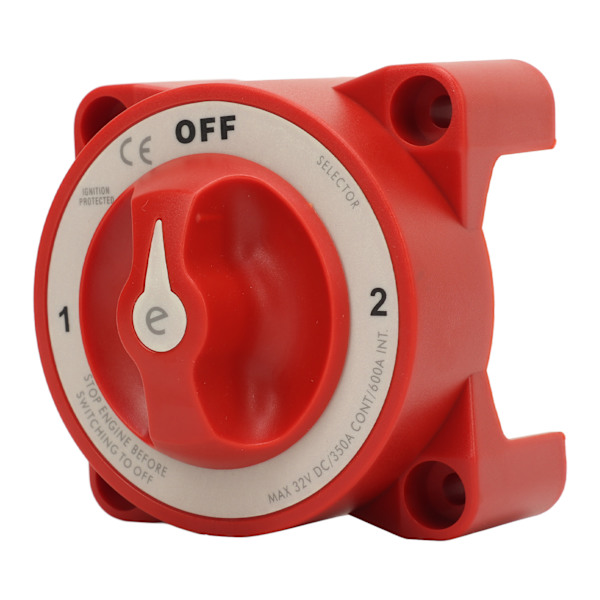 Batteriväljare Rotary Knop 3 Knoppar 350A 32V Batterifrånkopplingsbrytare för RV Marine Automotive 11001 (3 Position)
