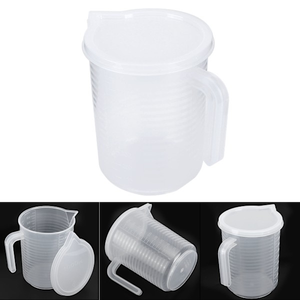 Mätkoppar i Transparent Plast - 500ml/1000ml - Köksbaktillbehör med Lock