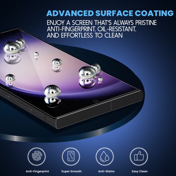 【BEMS】2-Pack Compatible with Samsung S23 Ultra Screen Protector - Tempered Glass 9H - Super Quality 3D