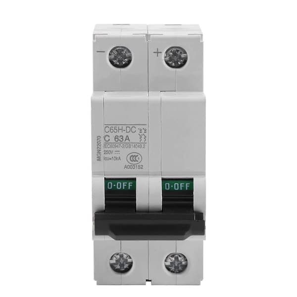 250V DC 2P Lavspændings Miniature Afbryder Solenergi Afbryder (63A)