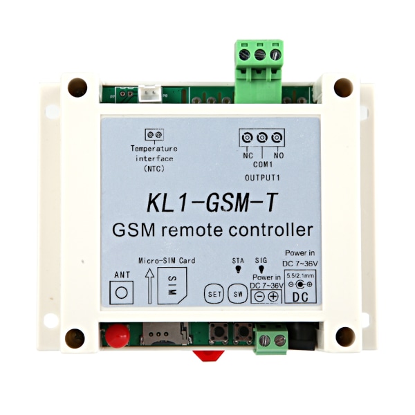 7-36VDC Fjernstyrt GSM Temperaturtermostatkontrollsensor