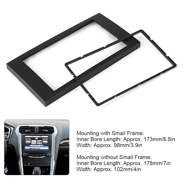 2Din 7 tommers bil DVD-panel Trim Radio Stereo Navigasjon Fascias Ramme Passer for Ford Fusion/Transit/Fiesta