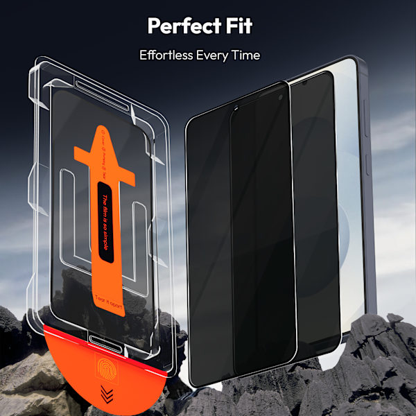 【BEMS】2-Pack Compatible with Samsung S25 FE Privacy Screen Protector & 2-Pack Lens Protector - Tempered Glass | [Automatic Installation] - Bubble-Free