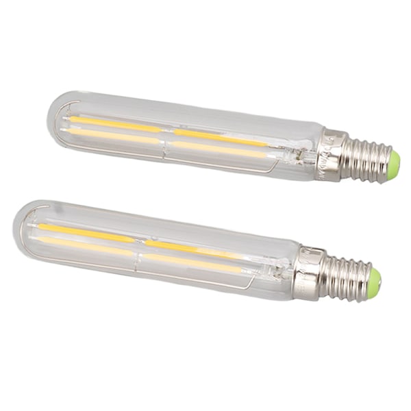 2 stk LED-rørpære 4W E14 2300K rørformede lyspærer T20x120 220‑240V for belysning/